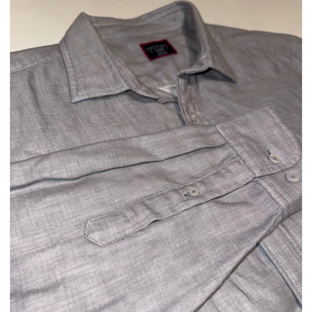 UNTUCKit Valadige Grey Relaxed Fit Cotton Button Down Shirt Mens XL 33980